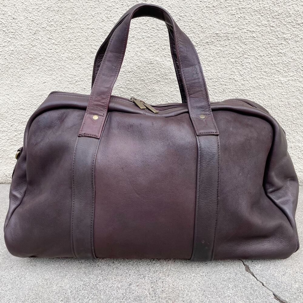 Brown Leather Cal Club California Golf Club SF Bag Embroidered "CK" Initials - Picture 4 of 13
